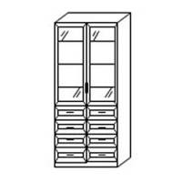 Книжный шкаф 2/6